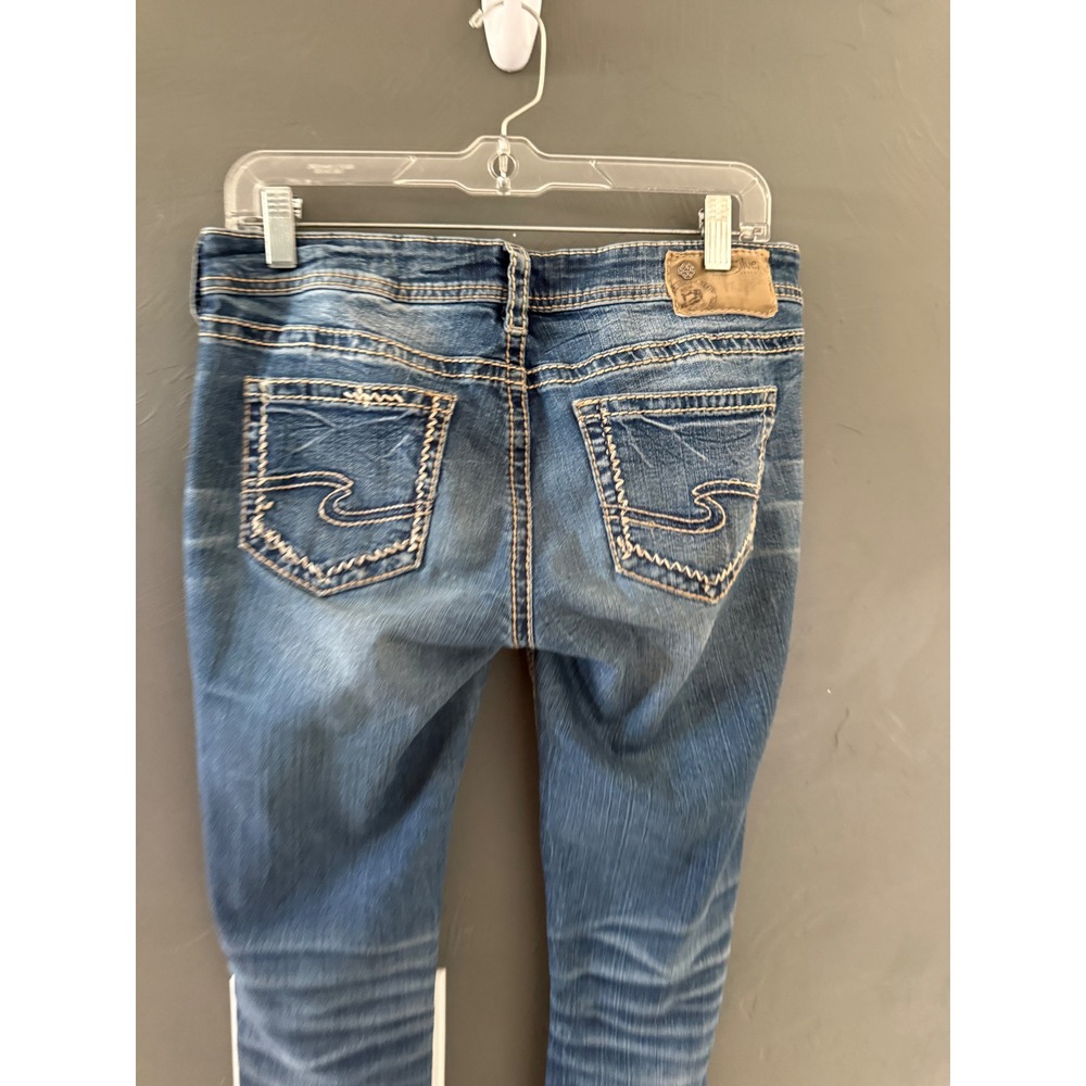 Silver Jeans Co Aiko Mid Skinny Medium Wash Fluid Denim W29 L31 L83128SAI338